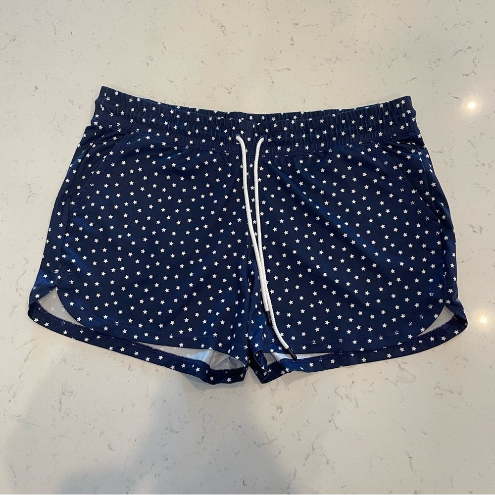 Vineyard Vines Star Print Drawstring Performance Shorts with Pockets NEVER WORN